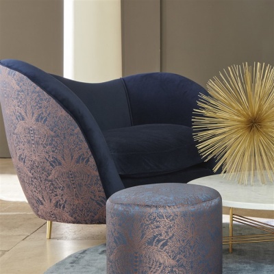 Clarke & Clarke Leopardo Fabric in Antique / Noir
